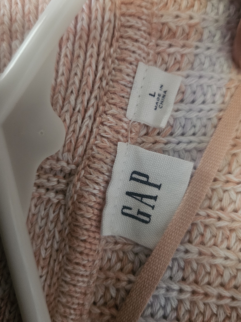 GAP Pastel Striped Button-Front Cardigan in Pink, Peach, Cream, Light Blue - Picture 3 of 6